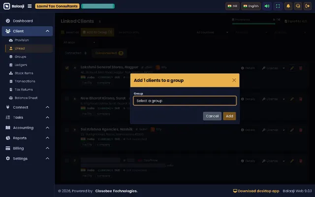 Add to Group dialog
