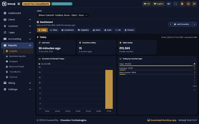 Reports Insights for a client