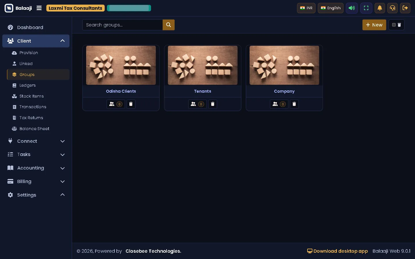 Client groups list